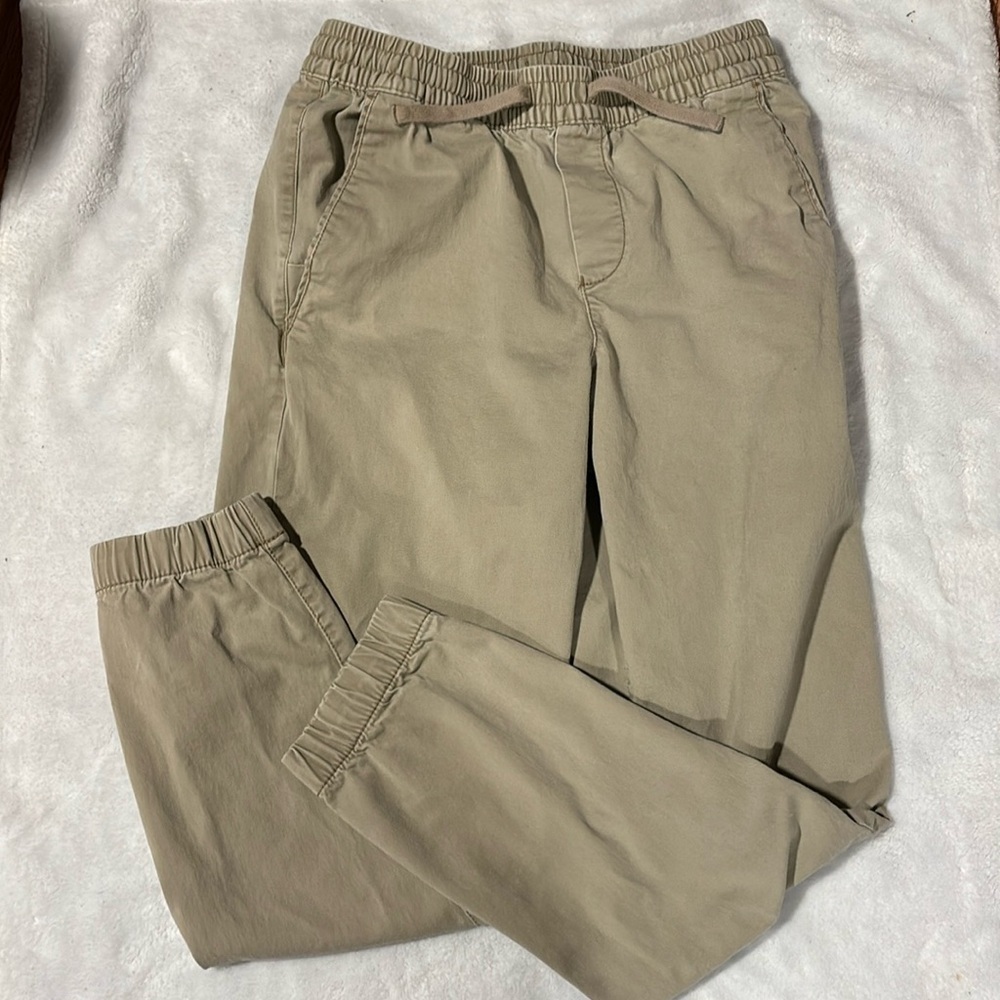 George Jogger Pants Men's Size S (28-30) Tan Elastic Waist Drawstring